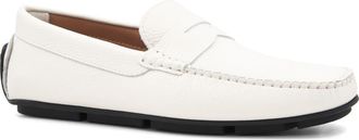 Bruno Magli Taranto Penny Loafer in Off White Pebbled at Nordstrom, Size 10.5