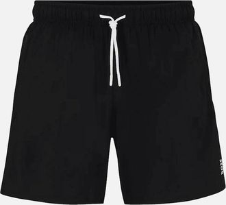 HUGO BOSS Mens Iconic Stripe Logo Black Swim Shorts - Size: 39/38/32