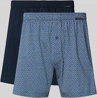 Schiesser Boxershorts aus reiner Baumwolle in 2er-Pack in Marine, Gr&ouml;&szlig;e XXL