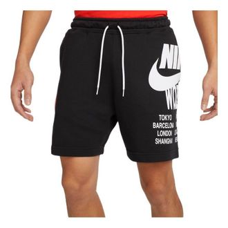 Nike Mens Nike Logo Printing Breathable Sports Shorts Black DN4420-010