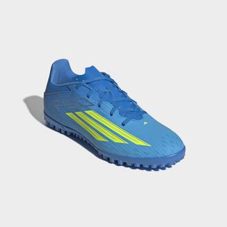 adidas Fussballschuh ADIDAS PERFORMANCE F50 CLUB, ROLLRASEN, Gr. 42,5, lucid ray blau, team solar gelb 2, lucid aquamarine, Synthetik, Textil, Schuhe Fussbal
