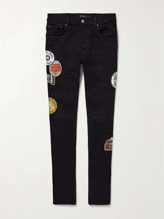 Amiri Travel Patch Repair Jeans - Black