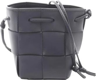 Bottega Veneta 2010s mini Cassette leather bucket bag - Blue