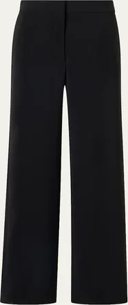 Akris Marlon Cropped Pants in Signature Laser-Cut Crepe