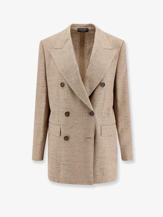Dolce & Gabbana Blazer in viscosa e lino - DOLCE & GABBANA - gender_Woman