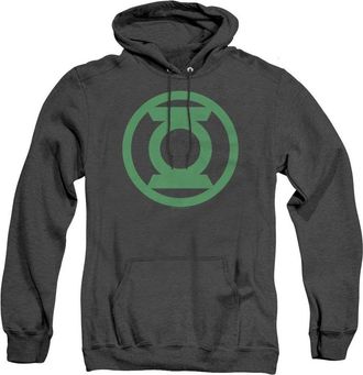 Gildan Green Lantern Green Emblem Adult Heather Hoodie / Hooded Sweatshirt