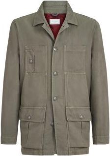 Brunello Cucinelli Cotton and linen outerwear jacket in Military at Nordstrom, Size 50 It