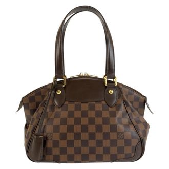 Louis Vuitton Brown Damier Canvas Pvc Handbag Shoulder Bag Tote Bag (Pre-Owned)