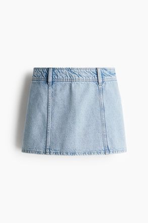 H&M Minijupe - Helles Denimblau
