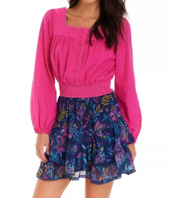 Allison New York Gracie Mini Skirt In Bohemian Floral Navy