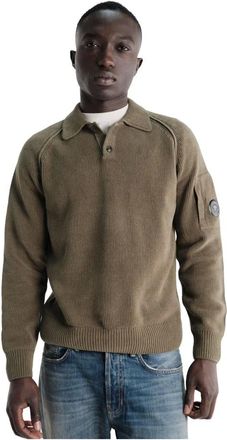 C.P. Company Polo in maglia di ciniglia - - Tops - Uomo - Verde - S