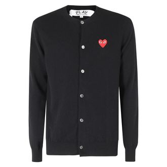 Comme Des Gar&ccedil;ons Cardigans, male, Black, Size: L Round-Neck Cardigan