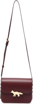 Maison Kitsun&eacute; Tassen, Dames, Rood, ONE Size, Leer, Edie Bag