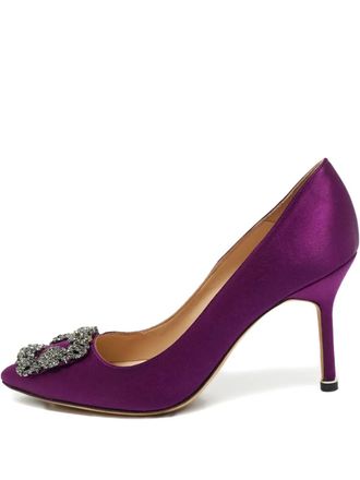 Manolo Blahnik Hangisi satin pumps - Viola