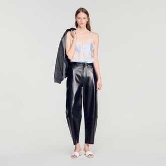 Sandro Lingerie-style top with lace