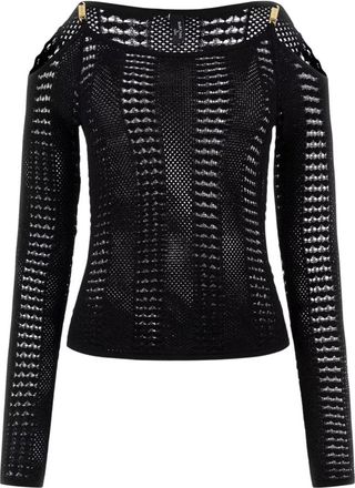Marciano Tops, Dames, Zwart, L, Emma LS Cut Out Top