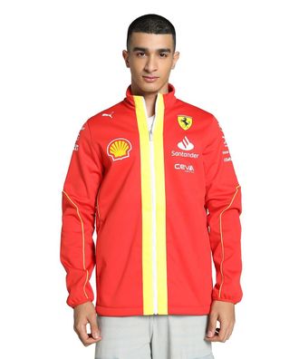 Puma Scuderia Ferrari Mens 2024 Team Softshell Jacket Burnt Red - Size: 3X-Large