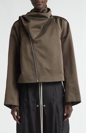 Rick Owens Scarf Flight Jacket in Dark Dust at Nordstrom