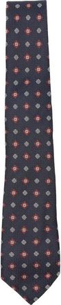 Canali Geometric Silk Tie - Heren - Stropdassen - Veelkleurig - ONE Size - Accessoires