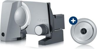 GRAEF G52 Affettatrice elettrica Made in Germany, lama &Oslash;170 mm inox per prosciutto, taglio 0-20 mm, 170W, blocco bimbi, grigio