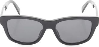 Celine 2010s logo square sunglasses - Black