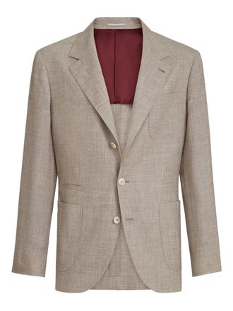 Brunello Cucinelli Brunello Cucinelli Linen And Silk Single Breasted Jacket