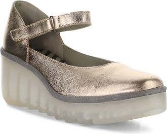 FLY London Bawo Platform Wedge Pump in Sahara at Nordstrom, Size 10-10.5Us