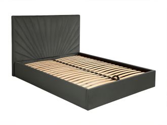 Vente-Unique Canap&eacute; abatible 140 x 190 cm - Terciopelo - Gris antracita - RILIODA de Pascal Morabito
