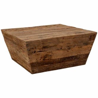 Wanderlust Deco Mesa de centro de madera reciclada marr&oacute;n 90x90x40cm
