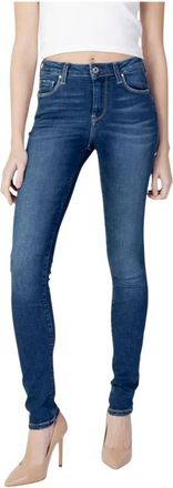 Pepe Jeans London Blauwe Lacy Skinny Jeans - Dames - Skinny Jeans - Blauw - W25 L30 - Katoen - Jeans