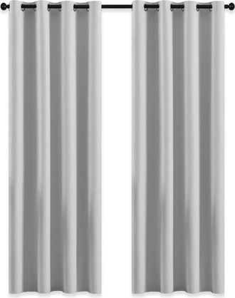 OEM Cortina Opaca - Cortinas Exteriores Para P&eacute;rgola De Jard&iacute;n Con Ojales, Bloqueo De Luz, Aislamiento T&eacute;rmico, Decorativa Para Cenador, 132 X 213 Cm, Gri