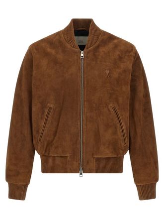 Ami Suede Bomber Jacket