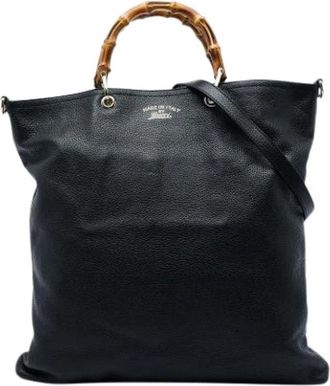 Gucci Pre-owned Vintage Satchel - Dames - Vintage Shopper - Zwart - ONE Size - Leer - Vintage