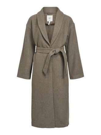 Object Womens Objpisa Long Coat Noos, Desert Taupe, 8