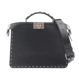 Fendi Pre-owned Vintage Handtas - Dames - Pre-owned - Zwart - Maat: ONE Size Leer