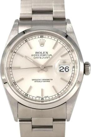 Rolex Pre-owned Datejust Stainless Steel Automatic 16200 - Dames - Vintage Horloges - Grijs - ONE Size - Vintage