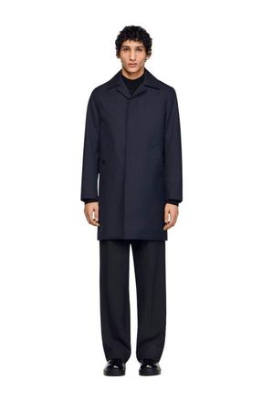 Sandro Waterproof raincoat in Navy Blue at Nordstrom, Size Xx-Large
