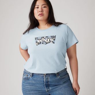 Levi's Perfect Logo Tee (Plus Size) - Womens - 1X - Blue
