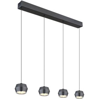 Globo Lighting Marthy L&aacute;mpara Colgante De Techo Bar Gris Mate 4x Led 3000k
