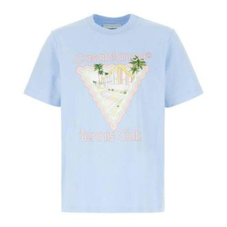 Casablanca Mens Maison De Reve T-Shirt - Blue Cotton - Size Medium