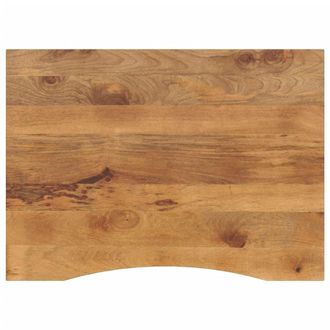 Berkfield Home Desk Top with Curve 100x80x2.5 cm Solid Wood Rough Mango in Brown