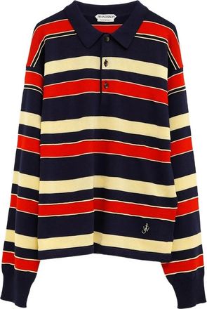 J.W.Anderson Striped Embroidered Polo Shirt