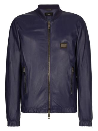 Blue Dolce & Gabbana Leather Jackets: Shop up to −78