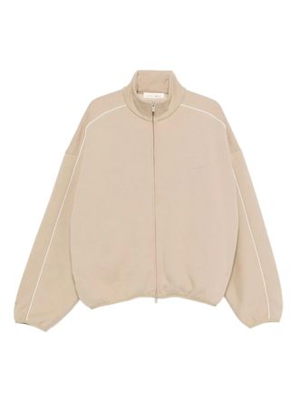 Fear of God zip-up track-detail sweatshirt - Neutrals