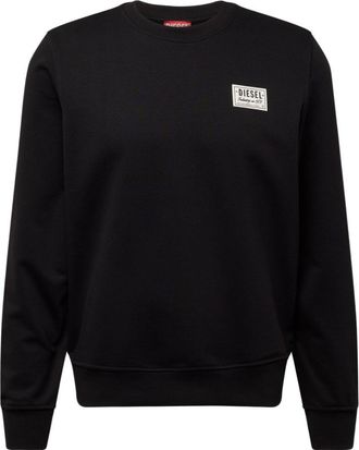 Diesel Mens Unisex Adult Patch Logo Sweatshirt (Black/Black) - Size Small