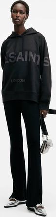 AllSaints Womens Cotton Talon Biggy Oversized Hoodie, Size: XS
