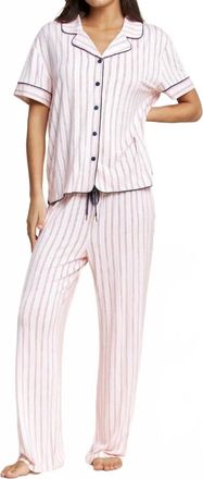 Honeydew Intimates All American Short Sleeve Pj Set In Marzipan Stripe