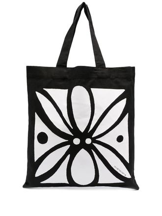 10 Corso Como abstract floral print tote bag - Black