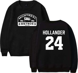 Generic Heated Rivalry Hollander 24 Merch Sweatshirt Unisex Casual Crewneck Long Sleeve Pullover Clothes (3XL,Black)