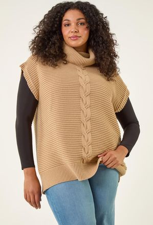 Roman High Neck Tabard Knit Top